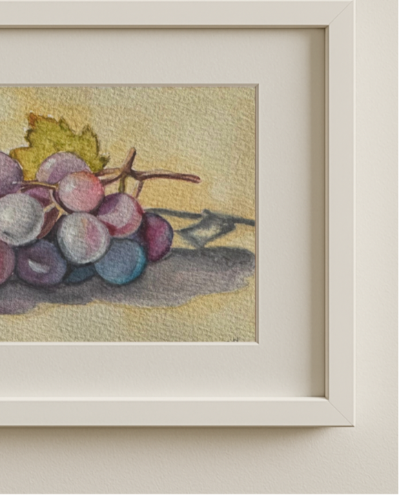 Grapes in Light– Original Watercolour Painting