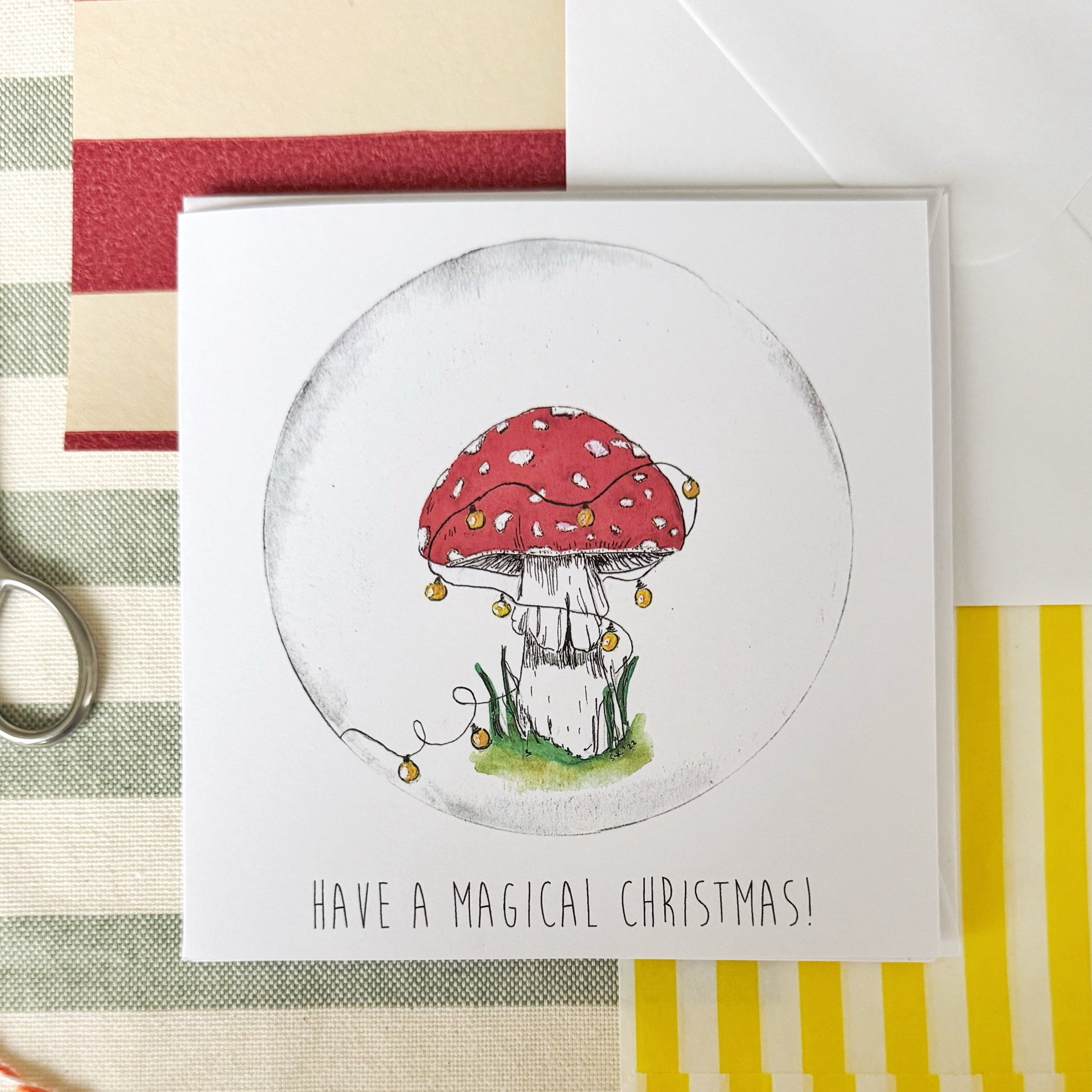 Mushroom Christmas Card