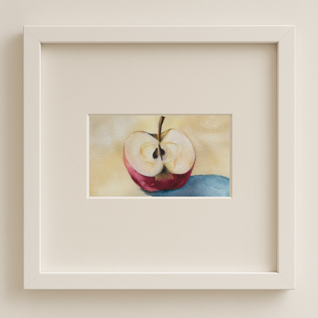 “Apple” – Original Watercolour | Rainbow Raindrops-148 mm × 210 mm