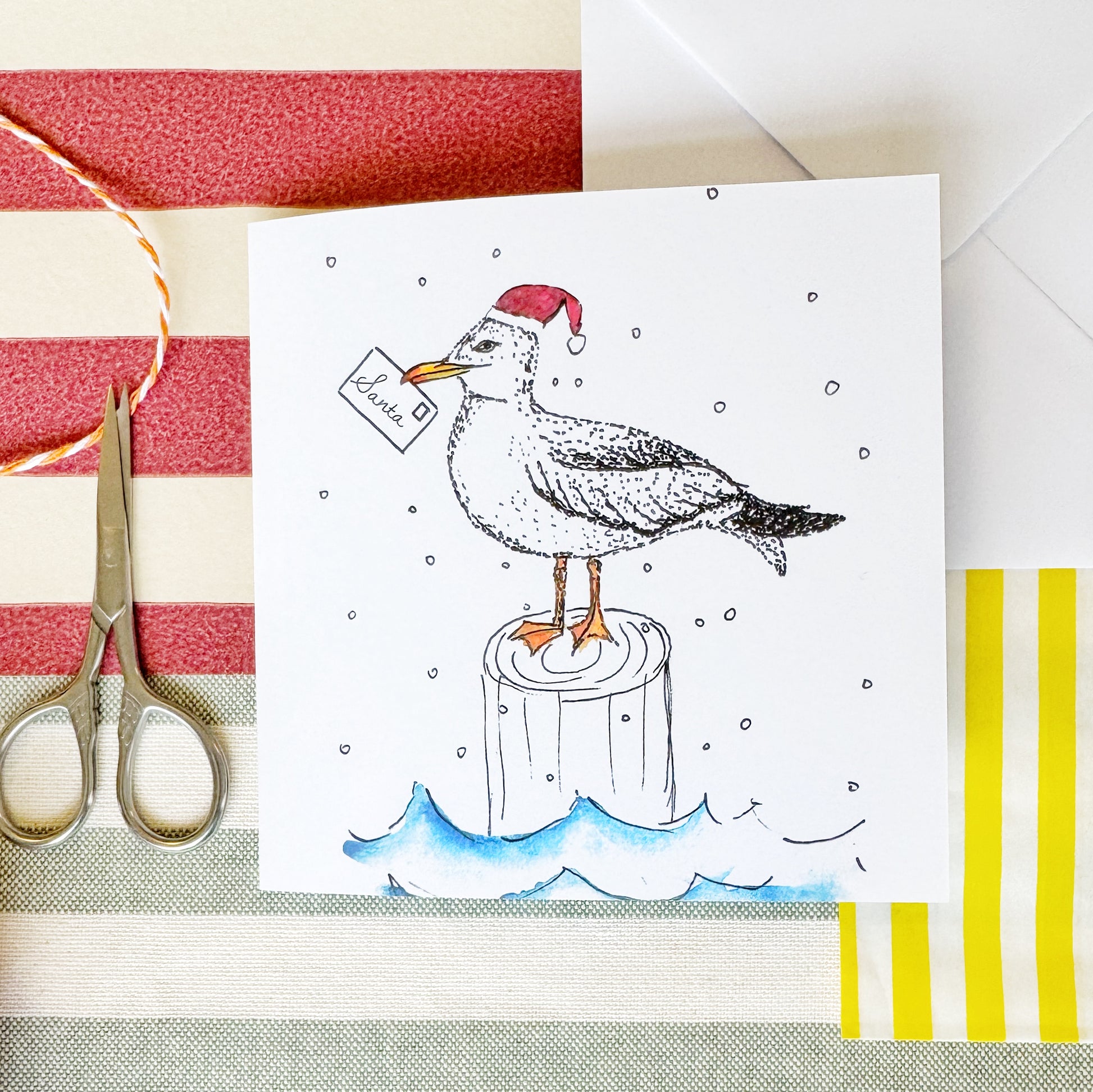 Seagull Christmas Card