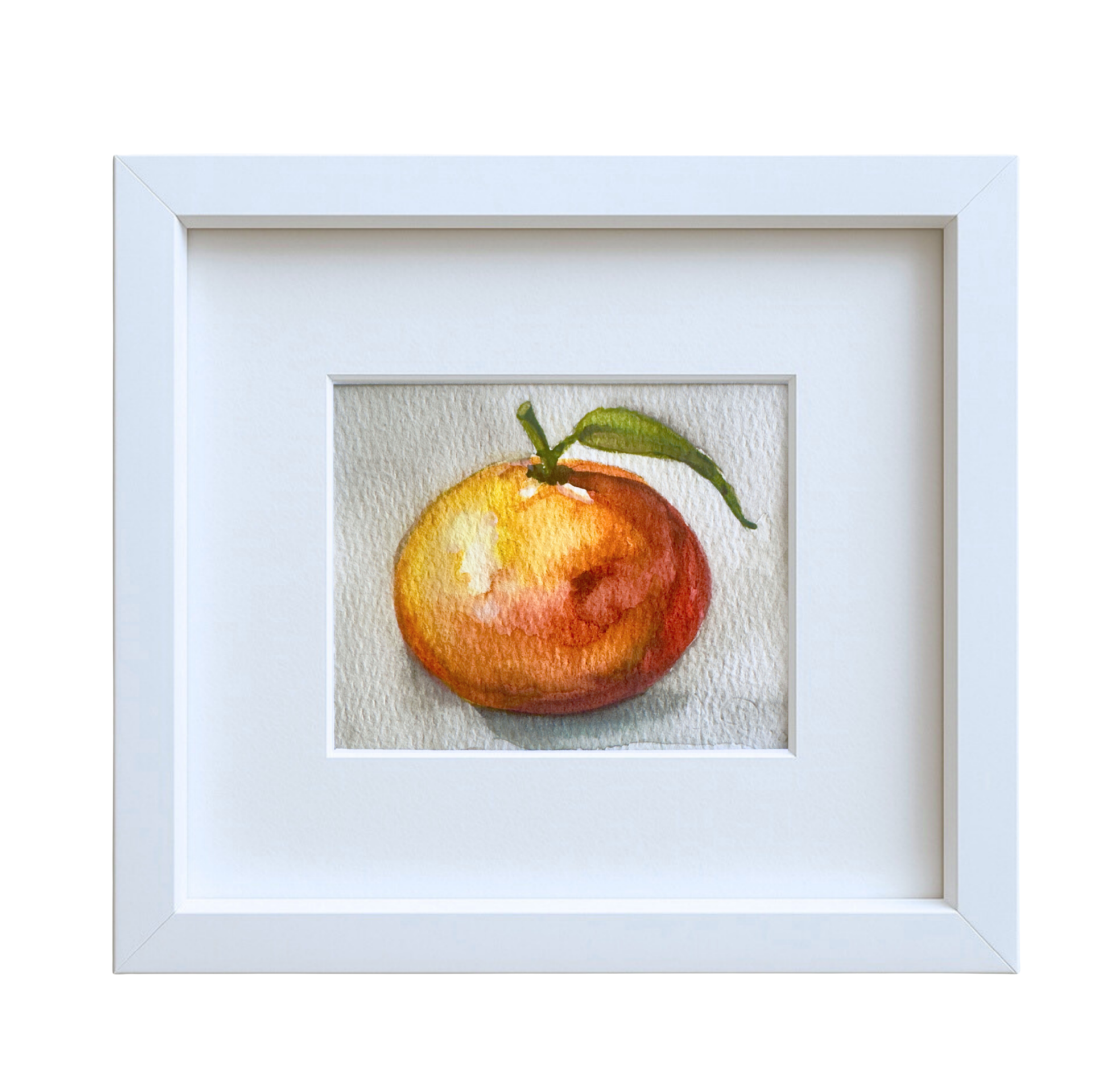 De Clementine –Mini Original Watercolour Still Life |  100 mm x 76 mm | Raindrops