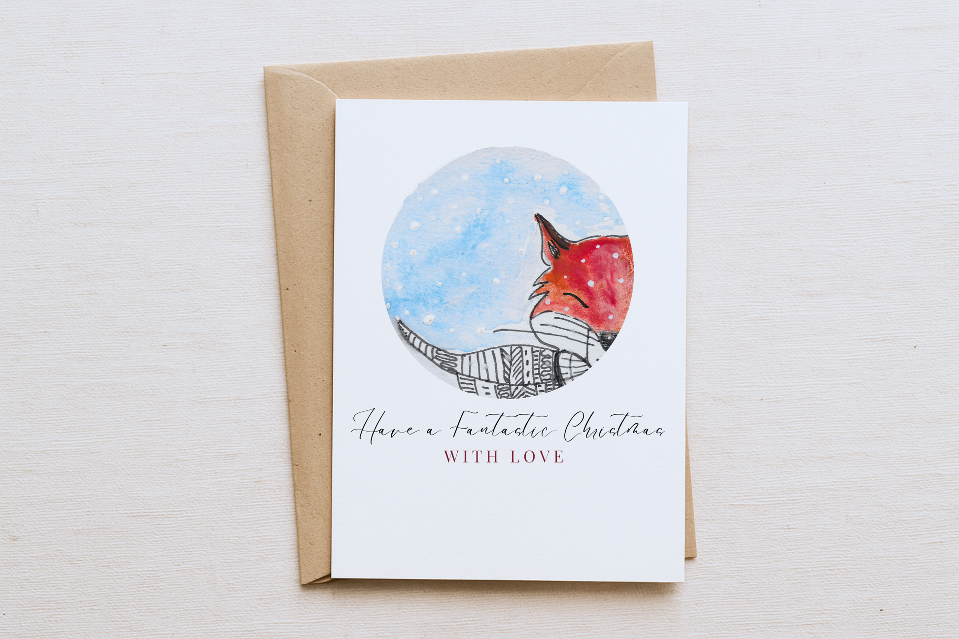 Fantastic Mr Fox Christmas Card – Winter Snow Scene