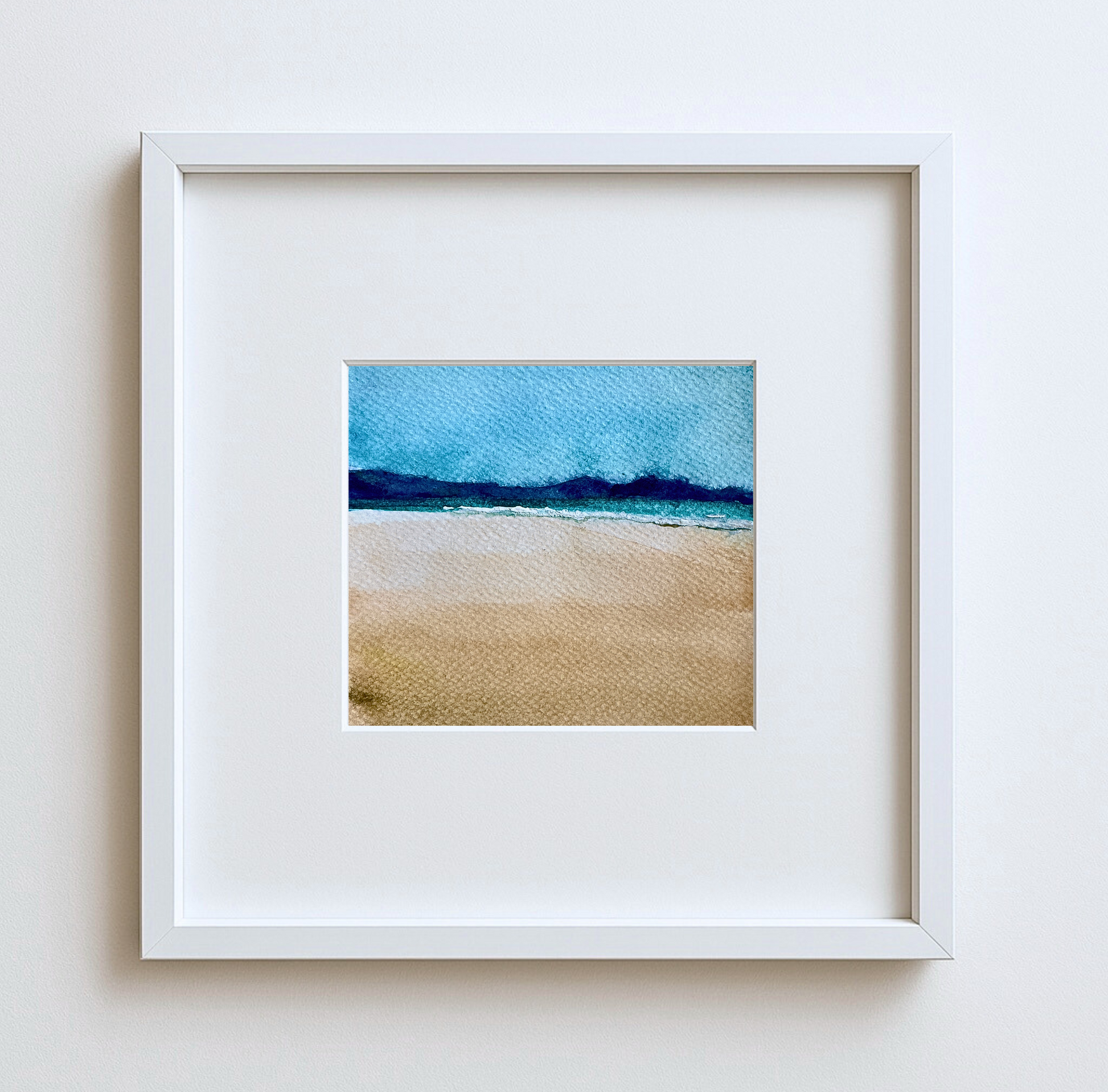 Newborough Beach, Anglesey – Framed Watercolor Landscape