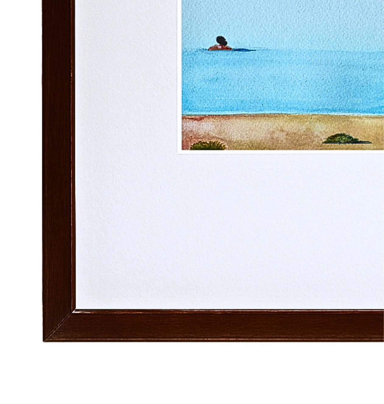 Whitstable Sea Swim, Tankerton – Watercolor Coastal Artwork