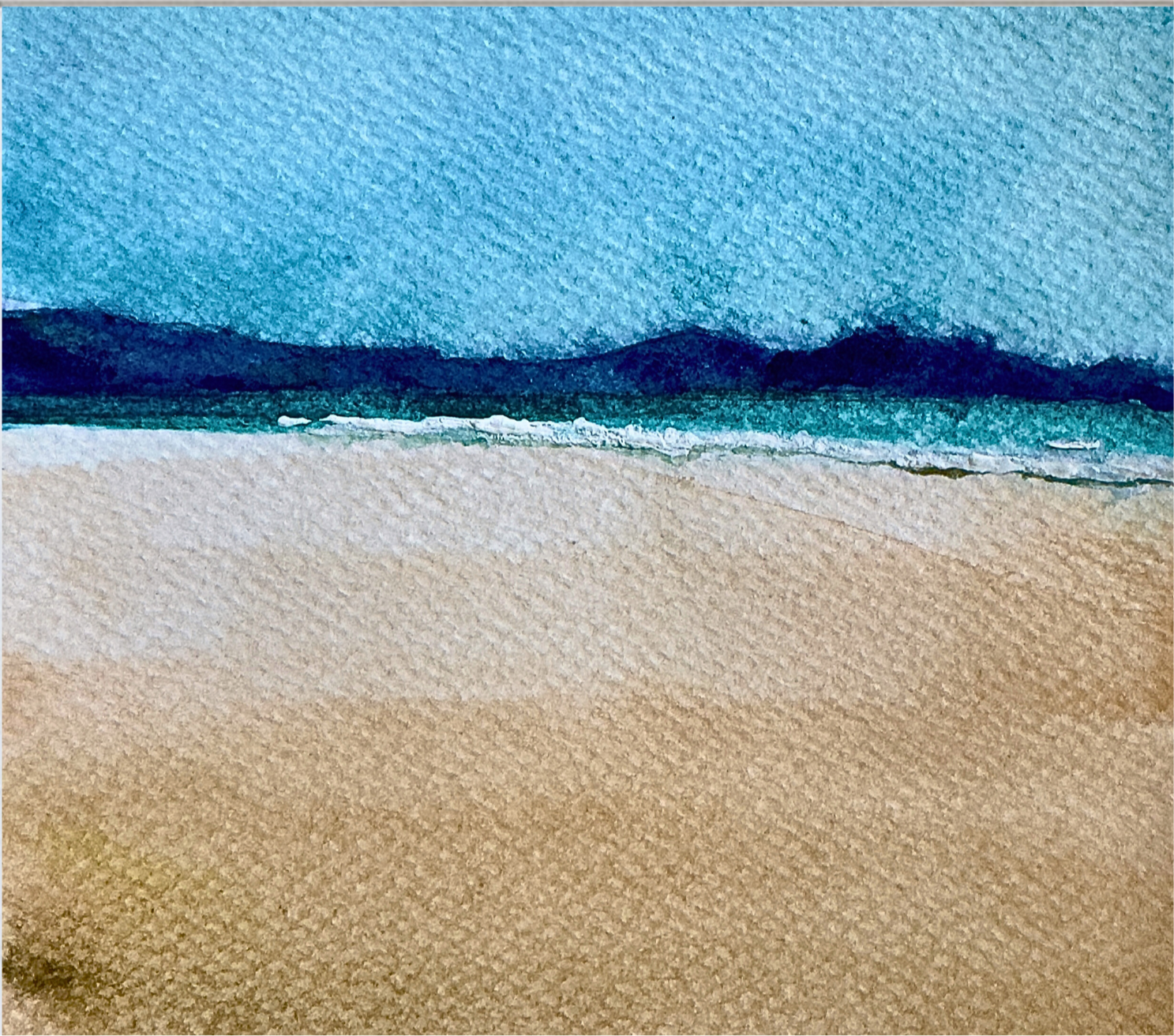 Newborough Beach, Anglesey – Framed Watercolor Landscape