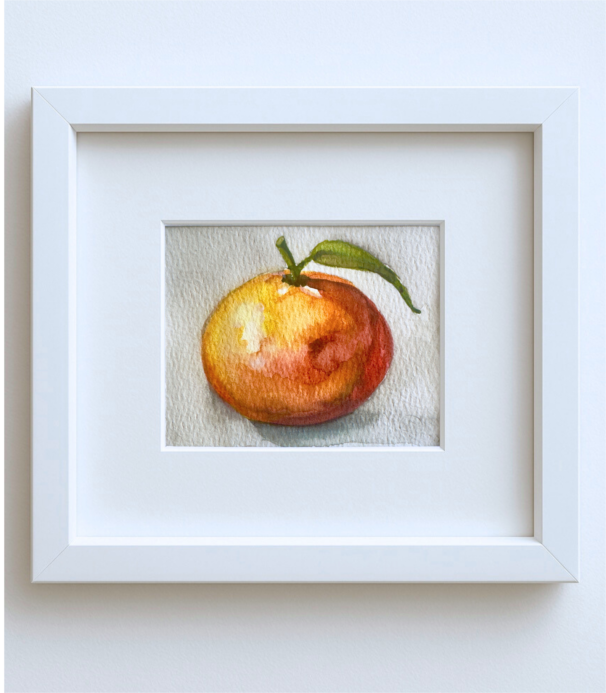 De Clementine –Mini Original Watercolour Still Life |  100 mm x 76 mm | Raindrops