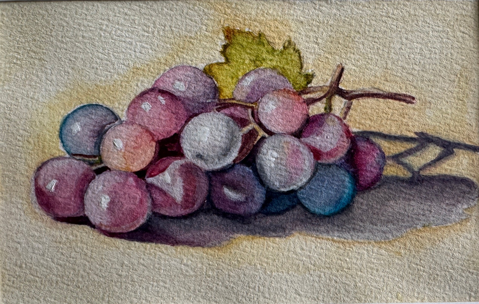 Grapes in Light– Original Watercolour Painting