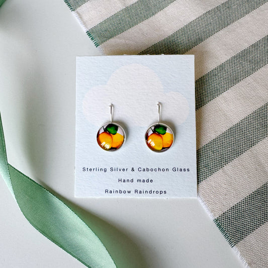 Lemons Sterling Silver Cabochon Earrings