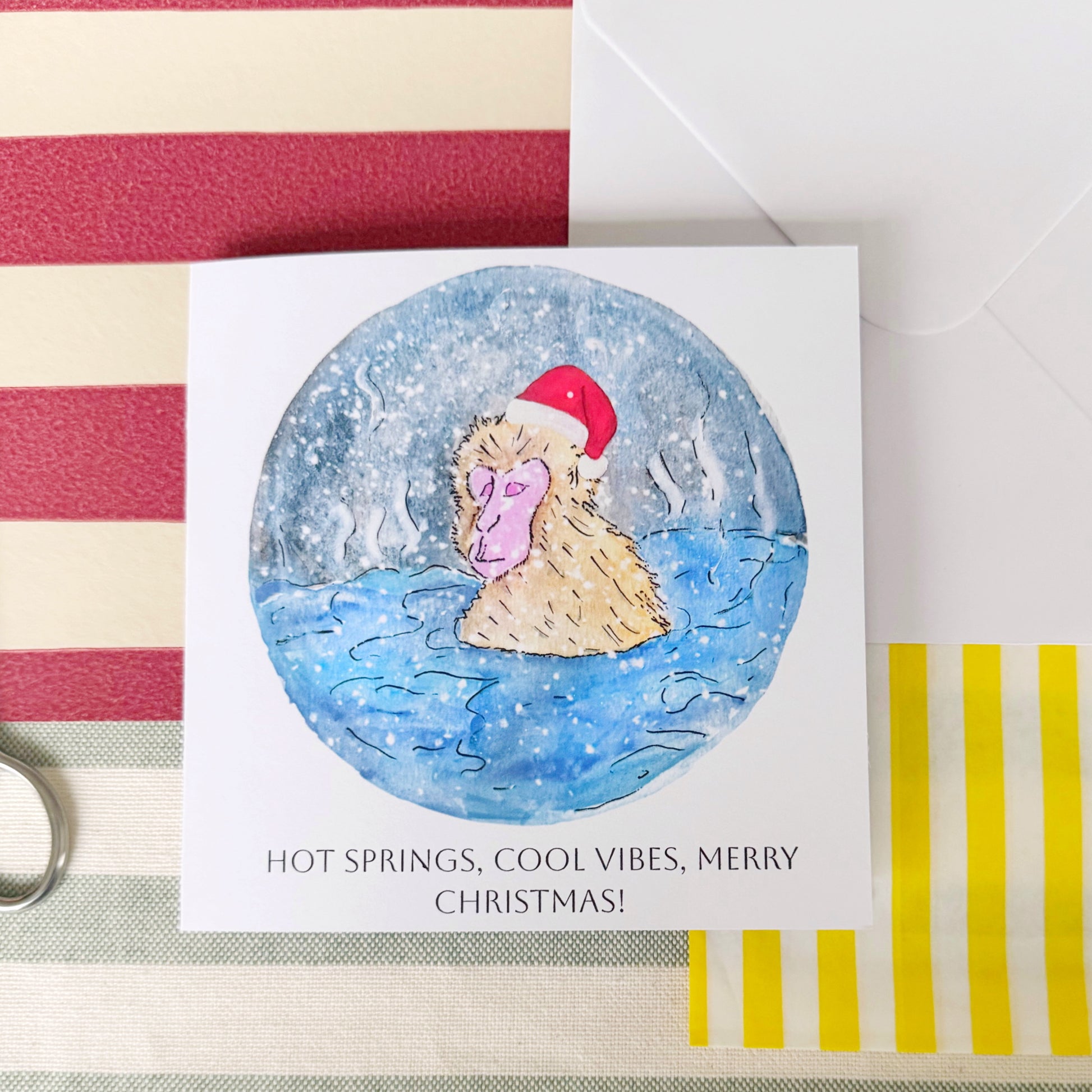 Monkey  Christmas Card