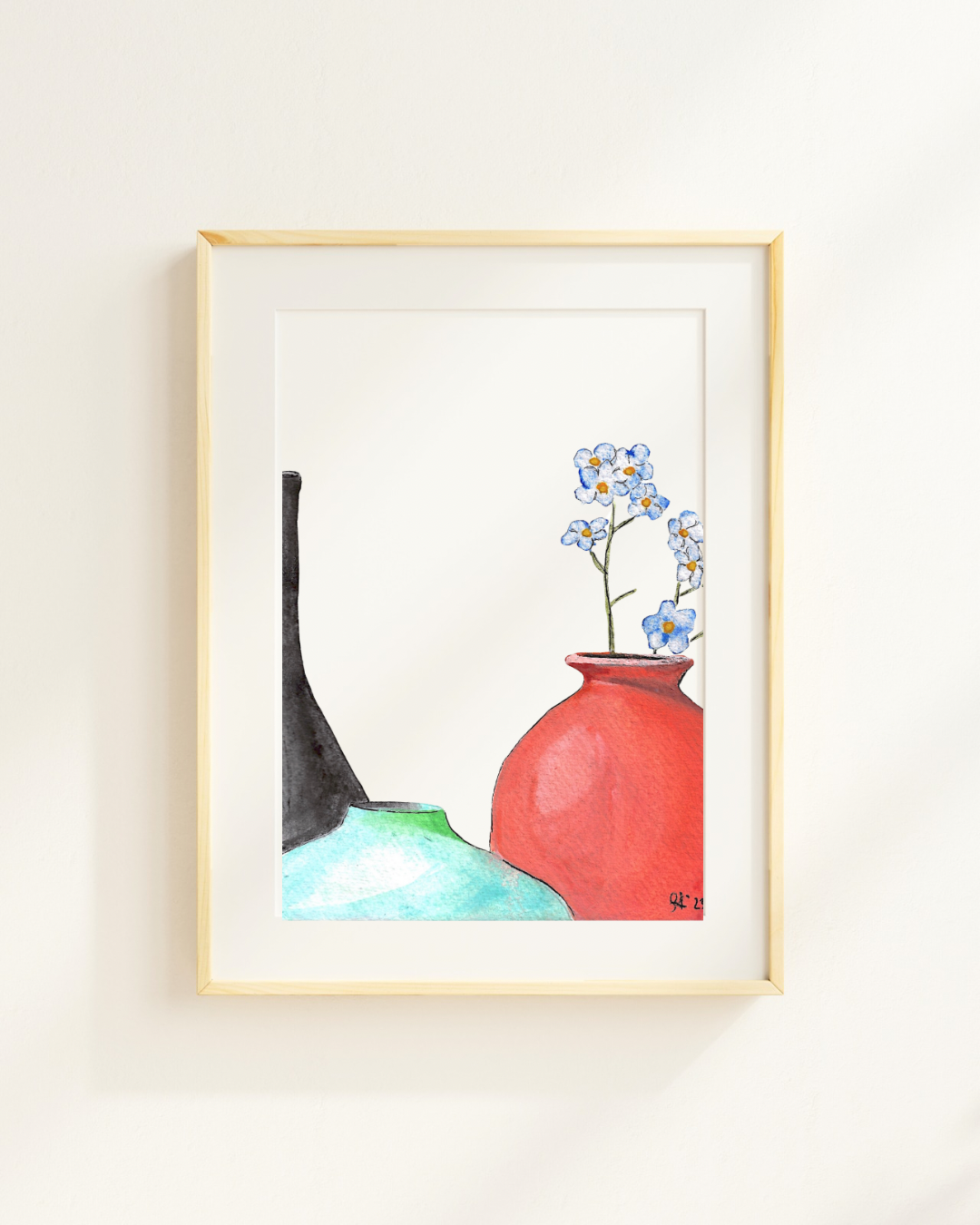 Forget me not still life- Original A5 Print