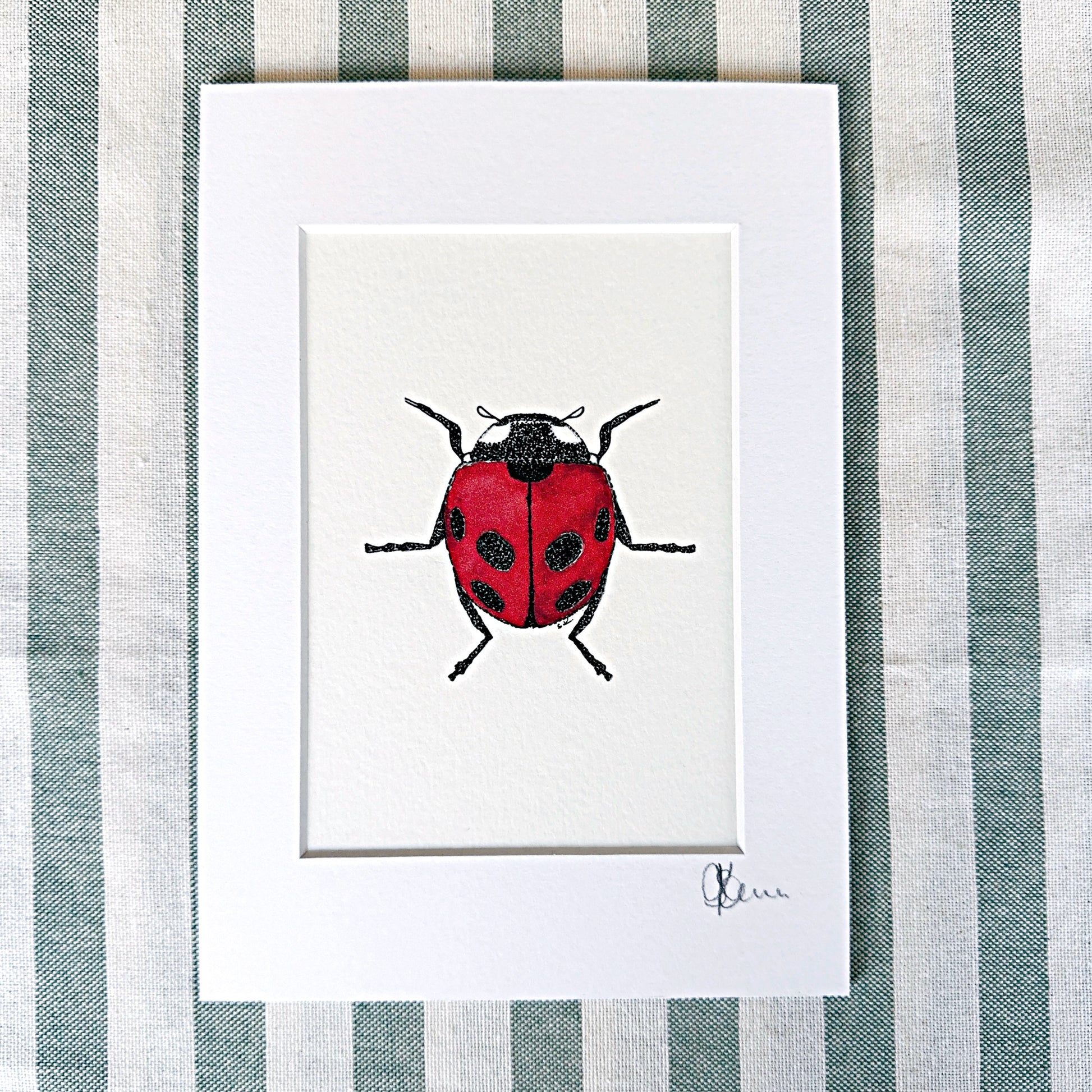 Ladybird Signed Print-A5
