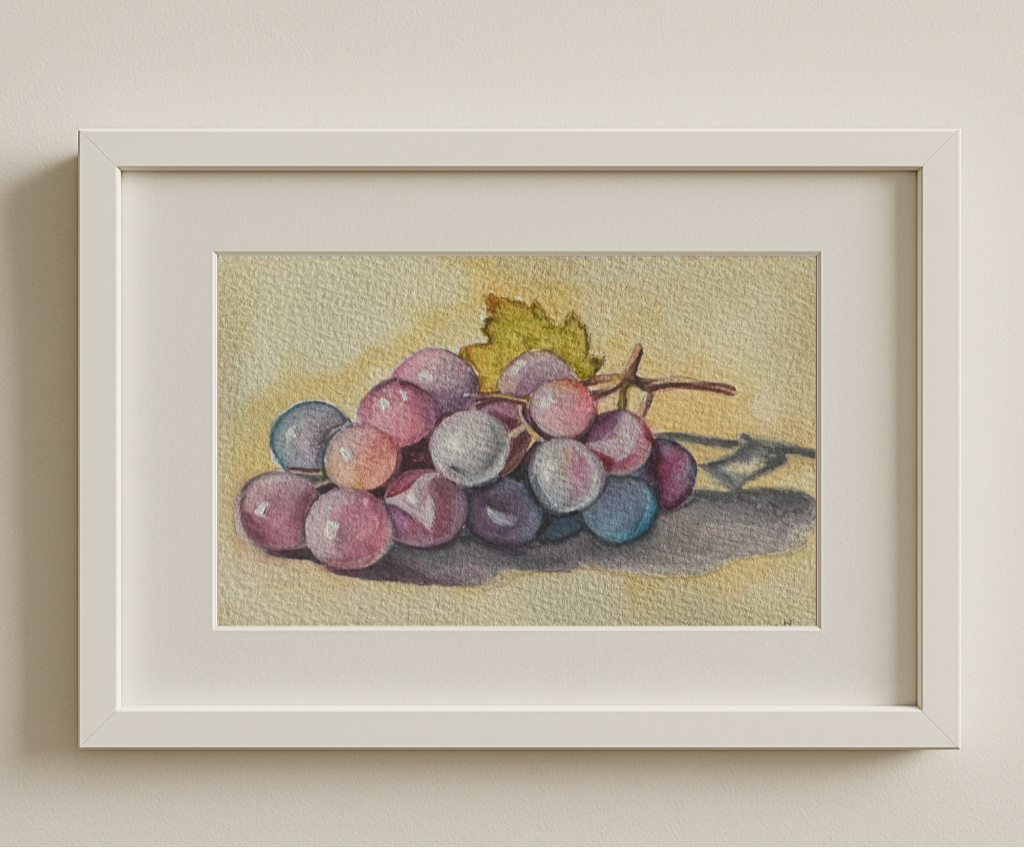 Grapes in Light– Original Watercolour Painting