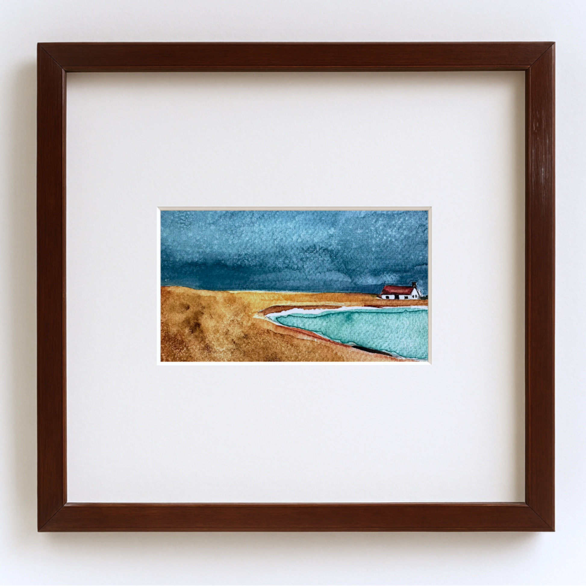 Shingle Street Cottage – Original Framed A5 Watercolour