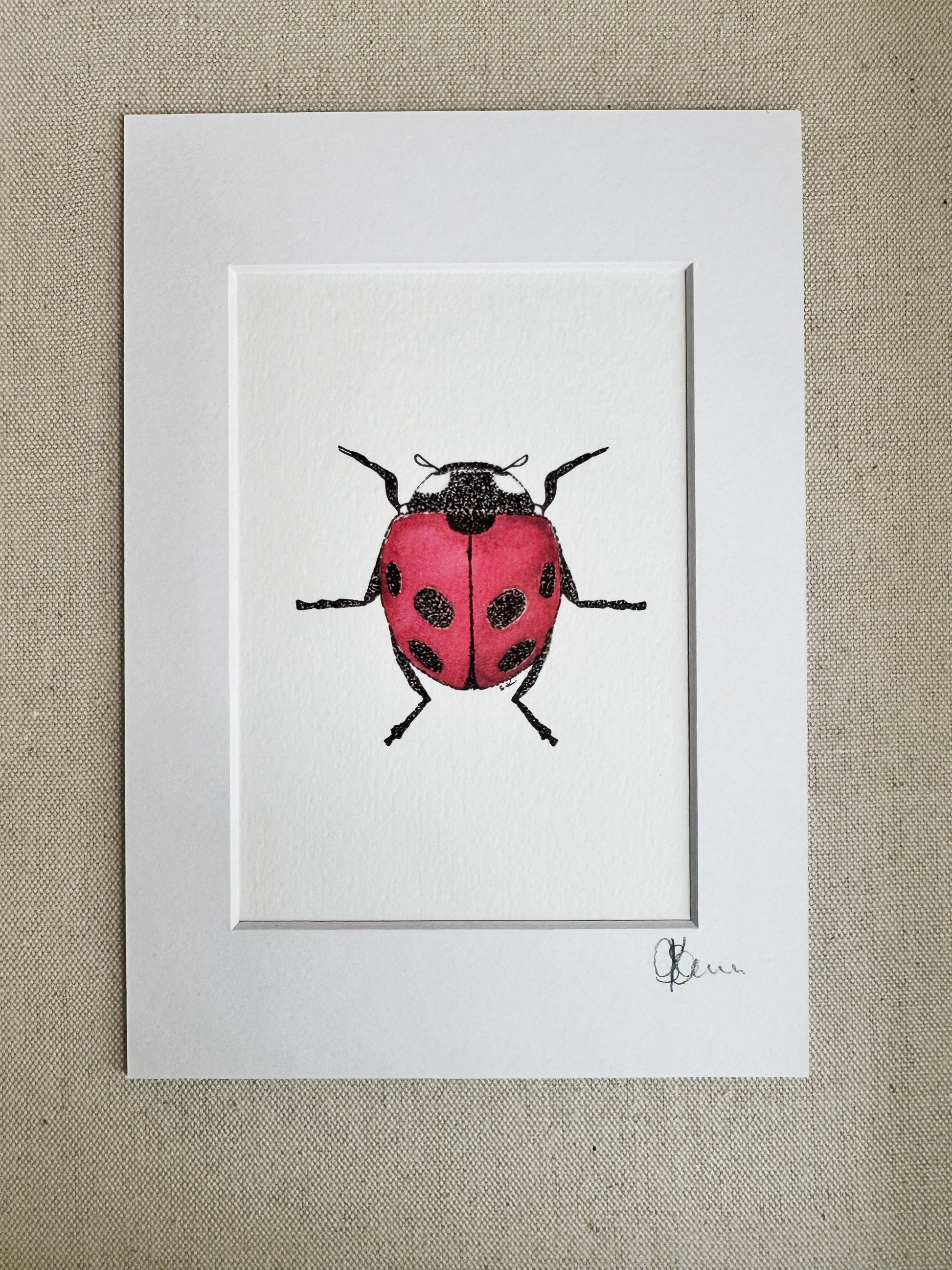 Ladybird Signed Print-A5