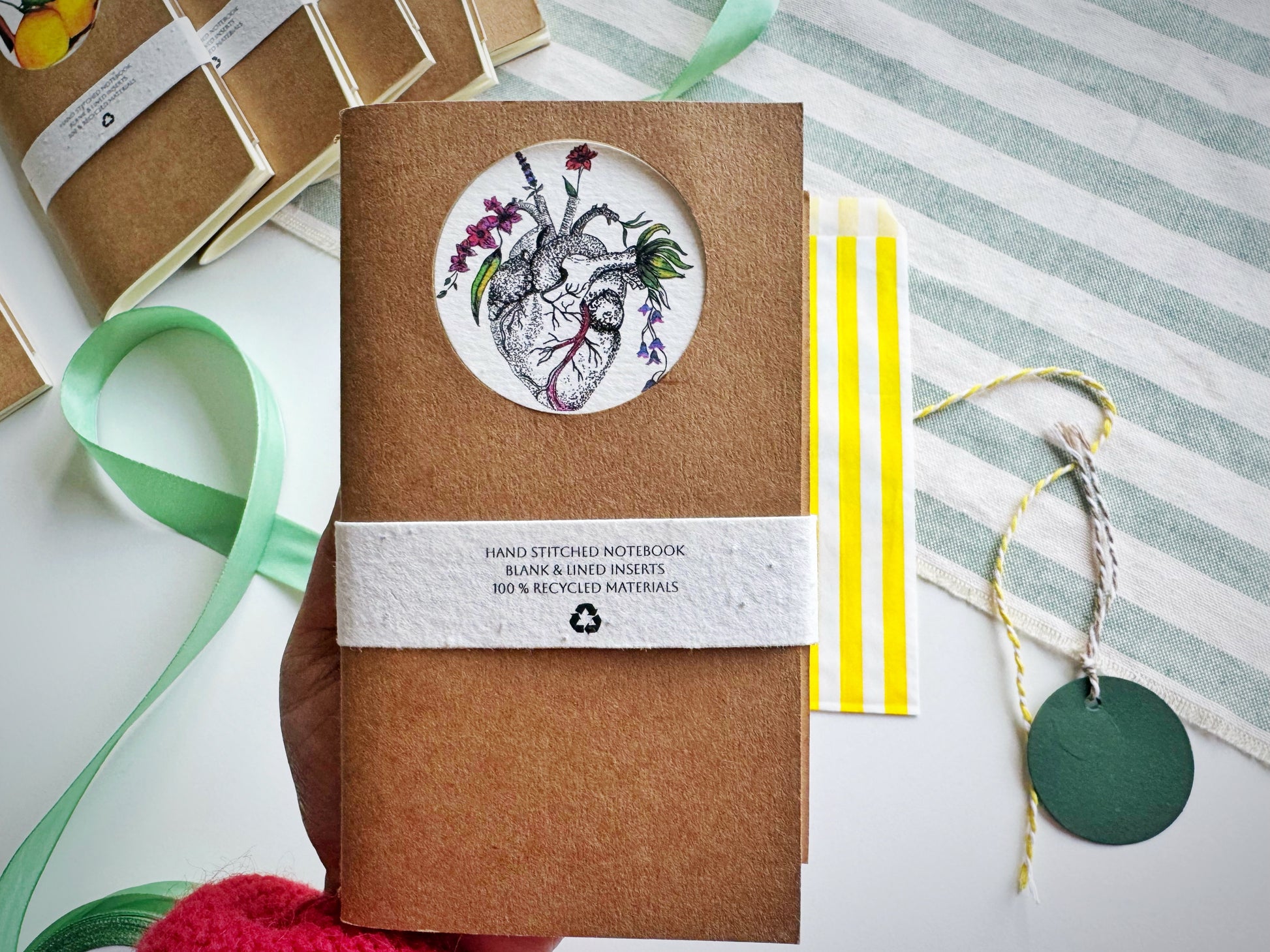 Wild heart Handmade Mini Journal – Hand-Stitched Notebook