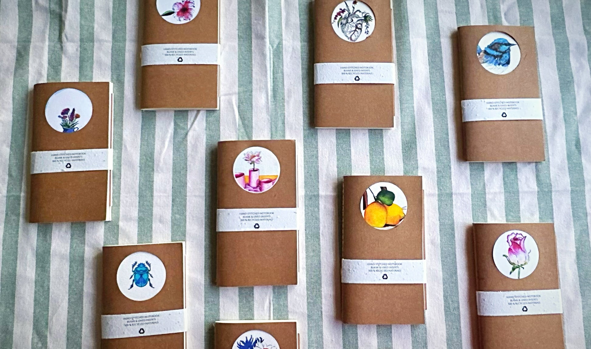 Wild heart Handmade Mini Journal – Hand-Stitched Notebook