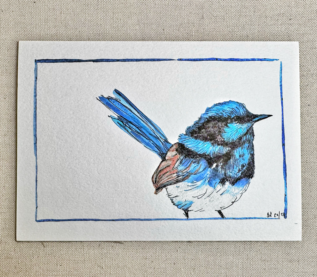 Fairy Wren Signed Print-A5