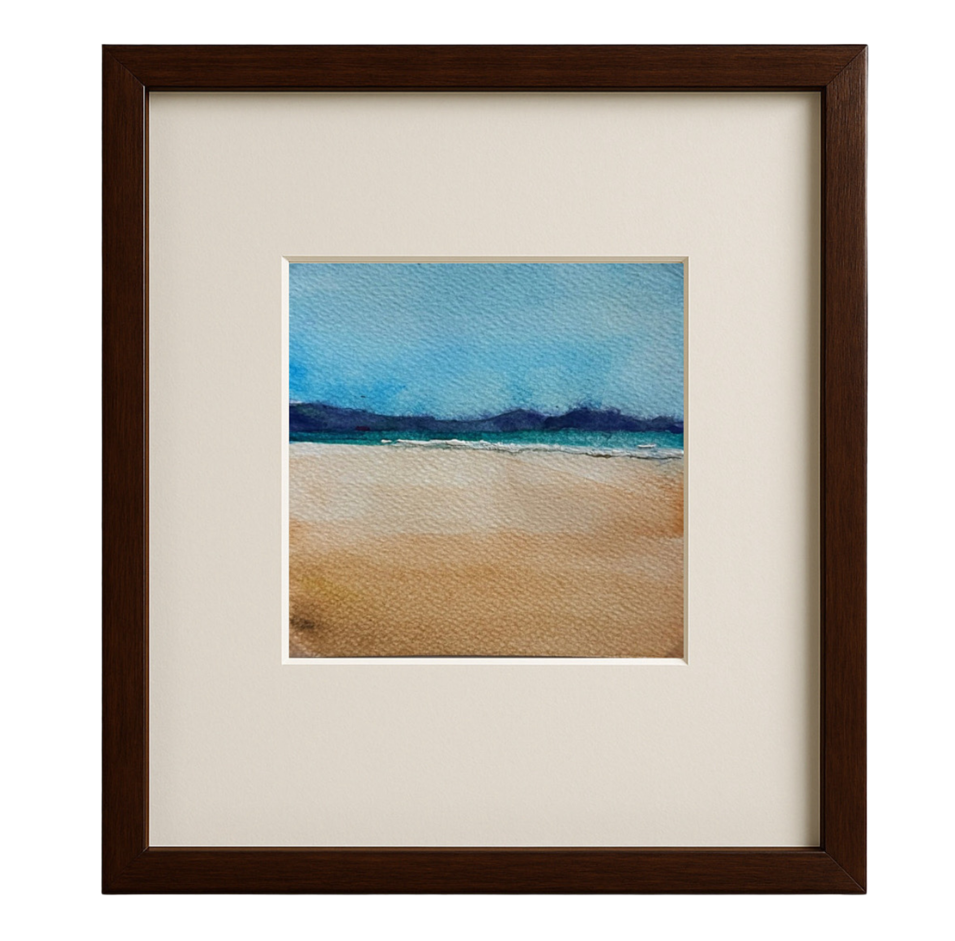Newborough Beach, Anglesey – Framed Watercolor Landscape