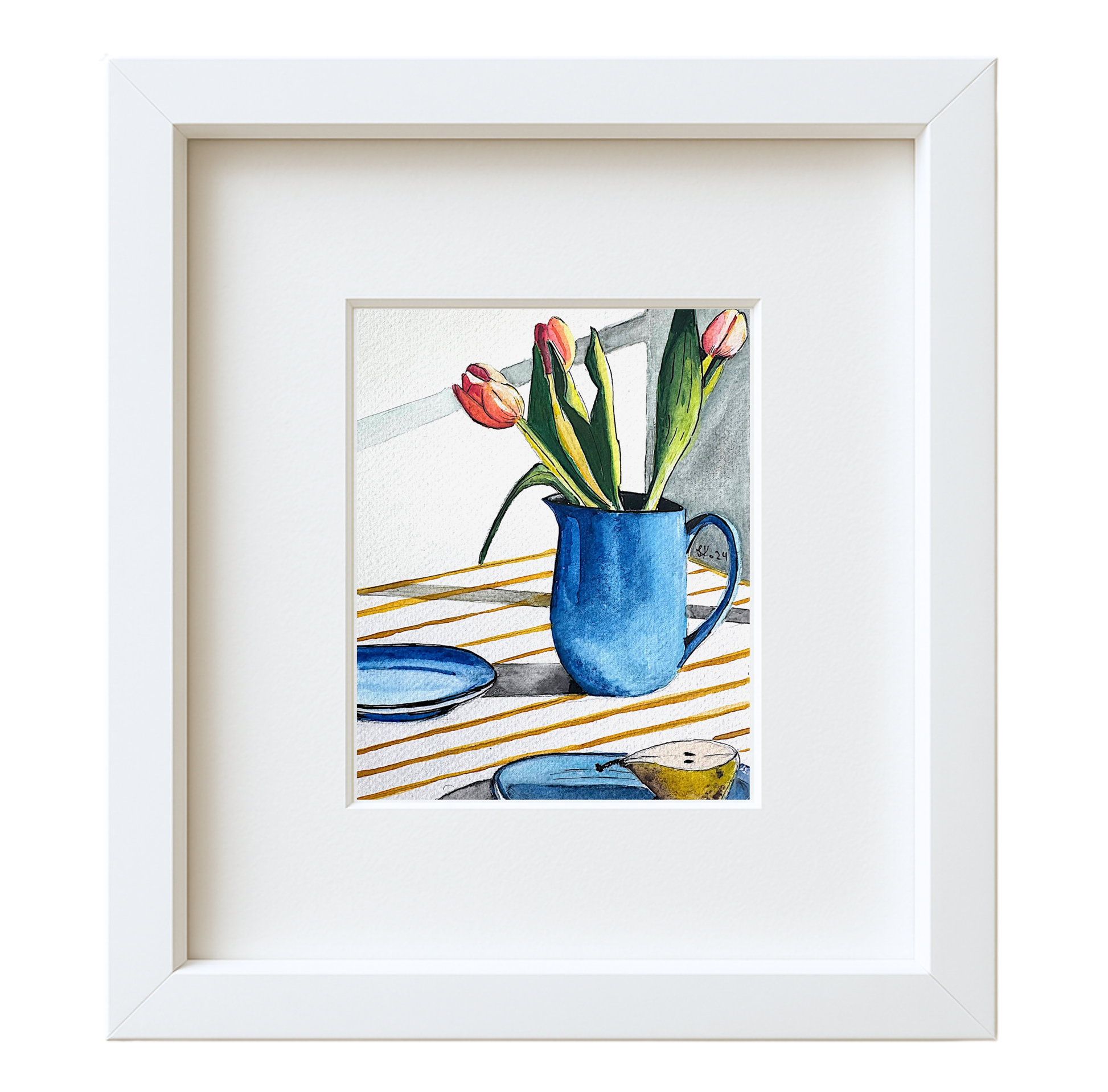 Tulips – Original Framed A5 Watercolour