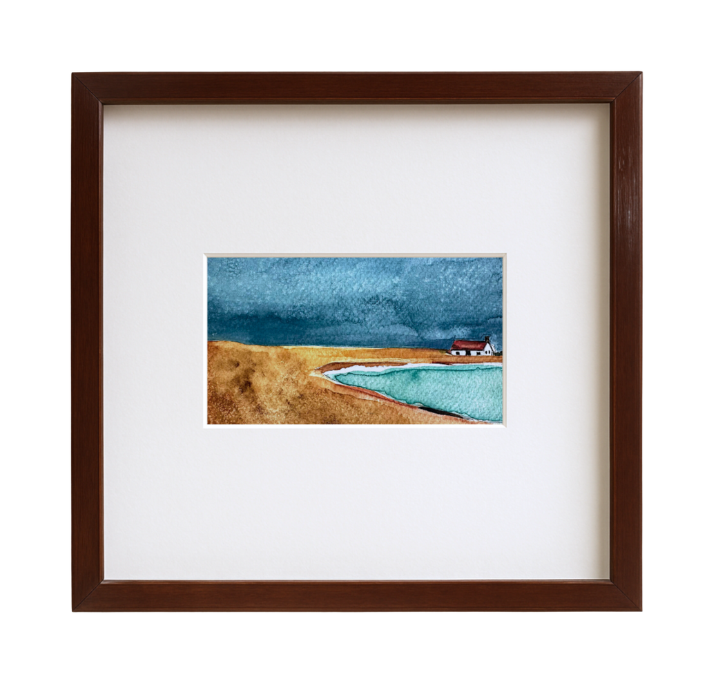Shingle Street Cottage – Original Framed A5 Watercolour