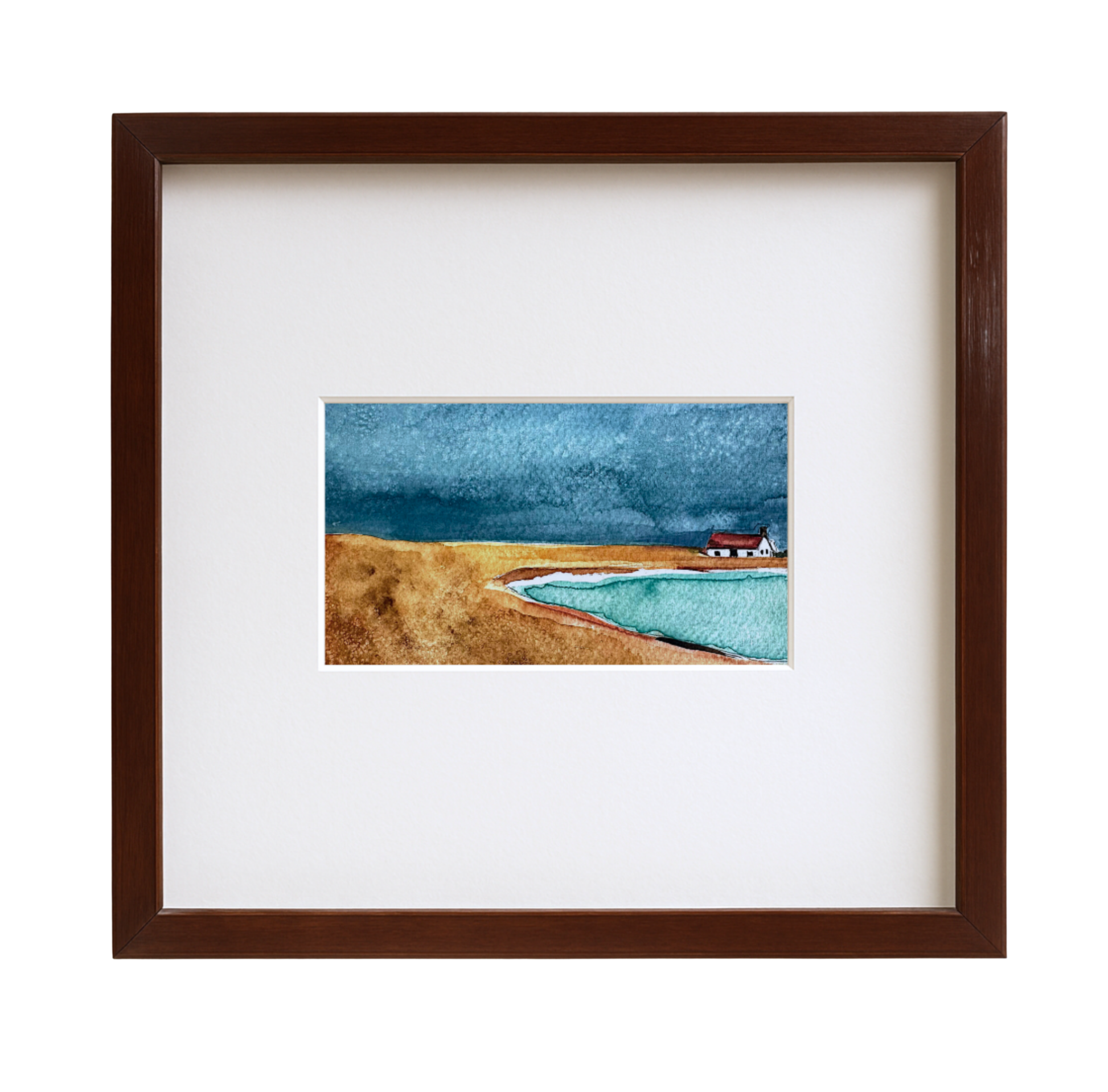 Shingle Street Cottage – Original Framed A5 Watercolour