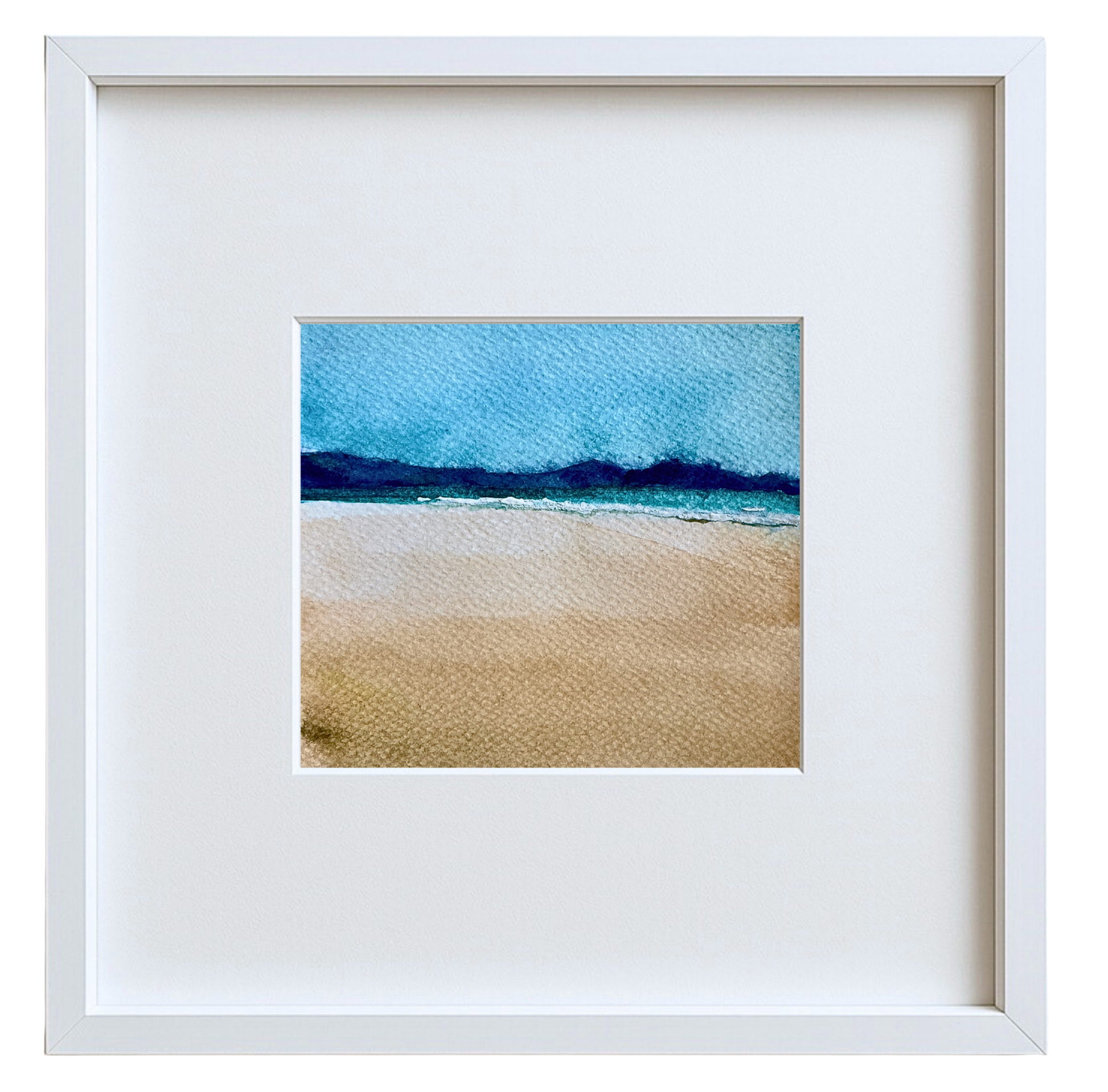 Newborough Beach, Anglesey – Framed Watercolor Landscape