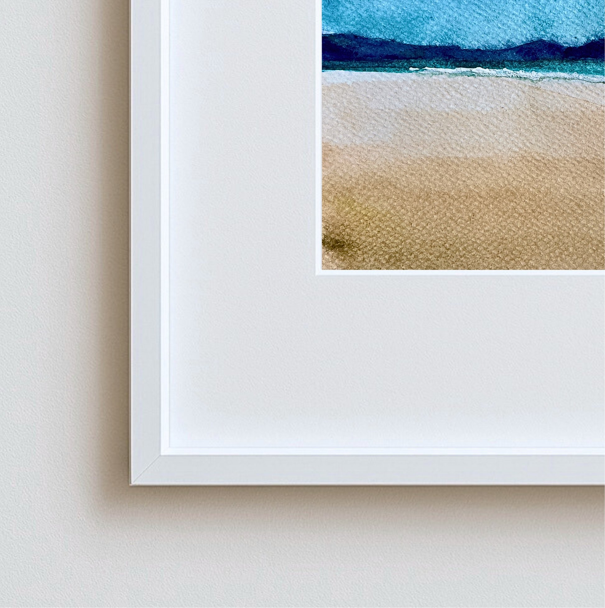 Newborough Beach, Anglesey – Framed Watercolor Landscape