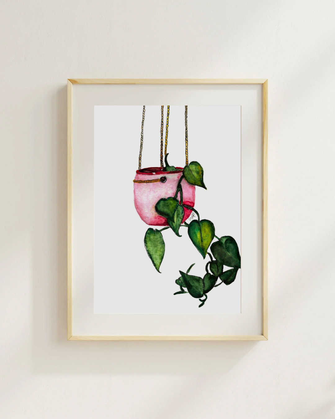 Hanging Heart Plant– Original A5 Print