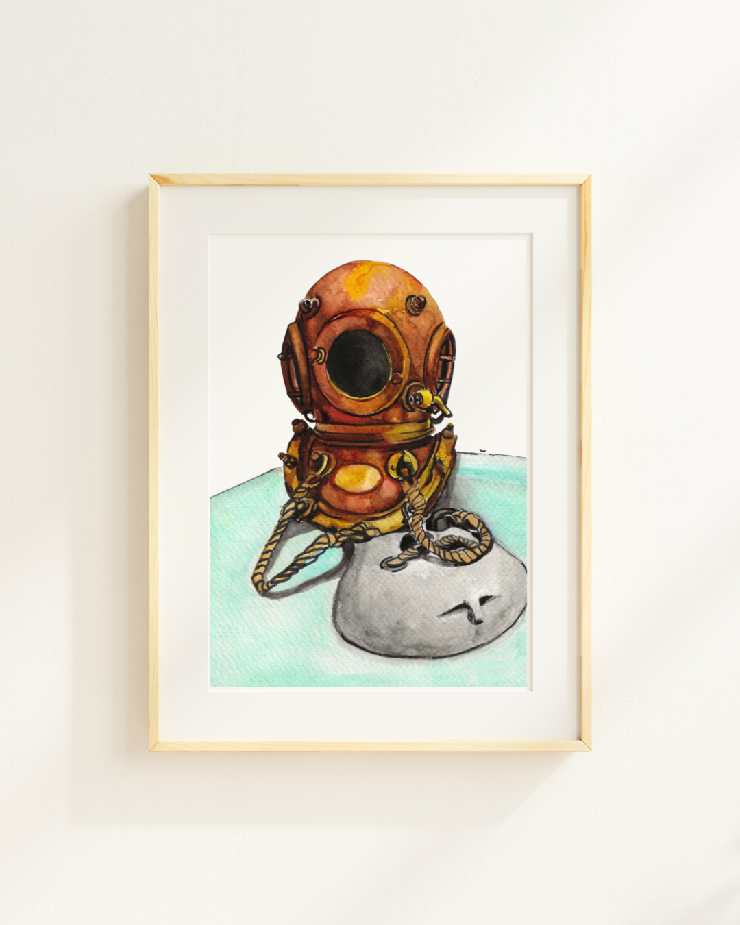 Whitstable Deep Sea Diver– Original A5 Print